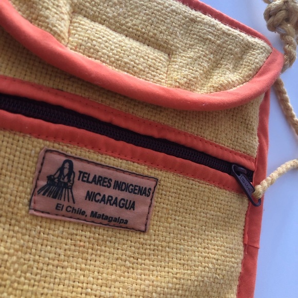 DOPAMINE Rare Yellow and Orange Colorblock Crossbody Bag Purse- EUC- Playful - Picture 7 of 7